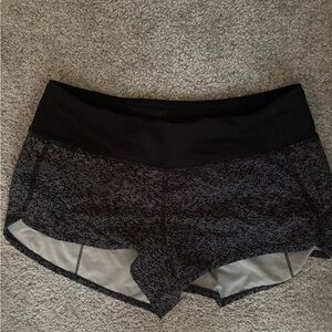 lululemon athletica Black and Gray Women Shorts